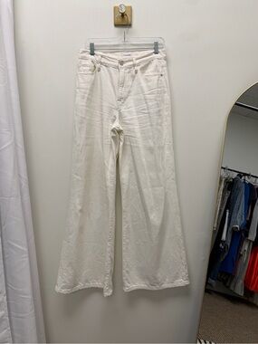 FRAME le palazzo cream jeans. sz 28